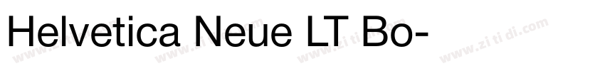 Helvetica Neue LT Bo字体转换